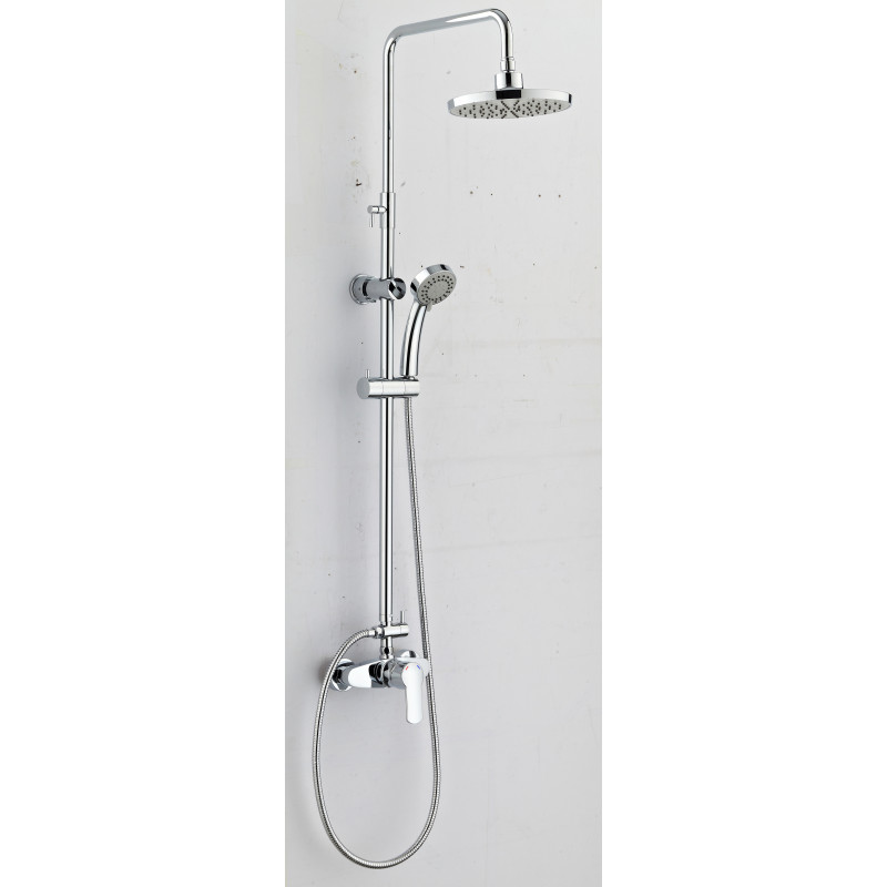 Système de douche mécanique, pomme de douche de 207mm ABS, douchette 3 jets - MIZU