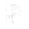 Mitigeur lavabo rehaussé S304