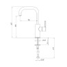Mitigeur lavabo bec haut S304