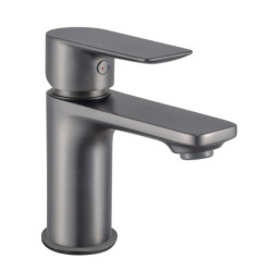Mitigeur pour lavabo JEZIORO graphite mat - vidage clic-clac ABS coupelle métal a