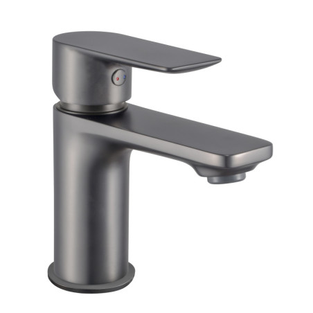 Mitigeur pour lavabo JEZIORO graphite mat - vidage clic-clac ABS coupelle métal a