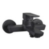 Mitigeur bain-douche noir design cubique - DOUR
