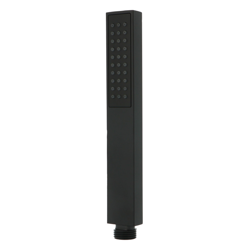 Douchette carrée noire 1 jet en ABS - UDEN