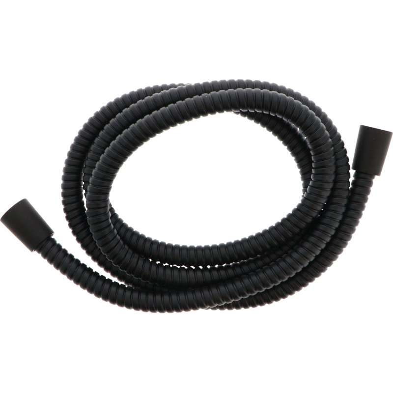 Flexible de bain-douche noir à double agrafage - 1,75 m