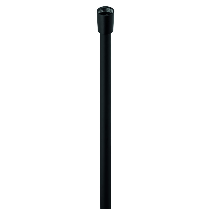 Flexible de douche noir en PVC métallisé lisse - anti-torsion - 1,5 m