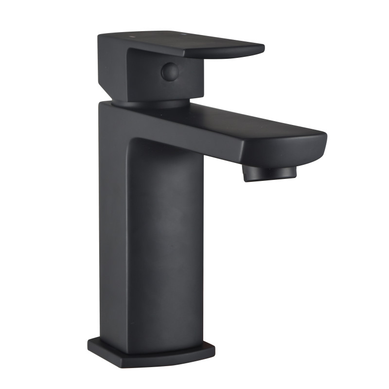 Mitigeur pour lavabo DOUR noir - vidage clic-clac laiton assorti
