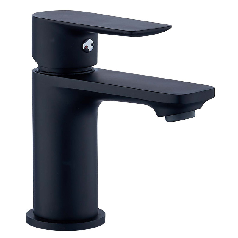Mitigeur pour lavabo JEZIORO noir - vidage clic-clac ABS coupelle métal assortie