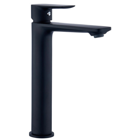 Mitigeur haut pour lavabo JEZIORO noir - vidage clic-clac ABS coupelle métal ass