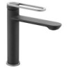 Mitigeur medium pour lavabo MAMBA noir - vidage clic-clac ABS coupelle métal