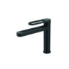 Mitigeur pour lavabo NEELU noir - vidage clic-clac ABS coupelle métal assortie