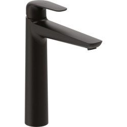 Mitigeur haut pour lavabo PACT noir - vidage clic-clac ABS NF