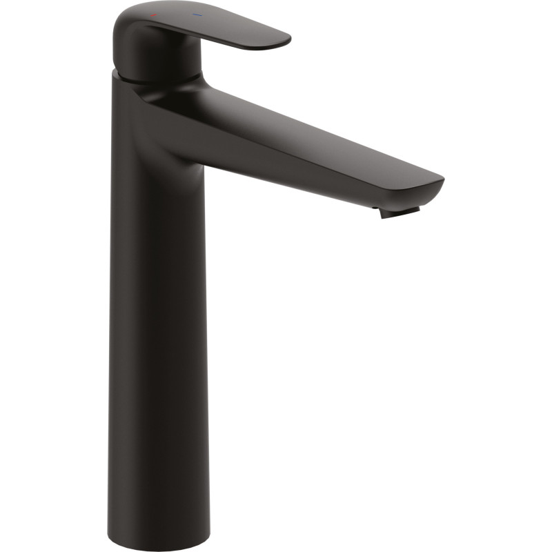 Mitigeur haut pour lavabo PACT noir - vidage clic-clac ABS NF