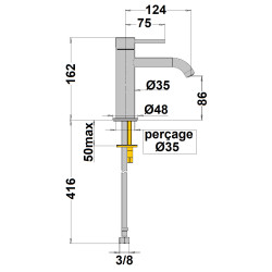 Mitigeur lavabo COX