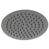 Pomme de douche slim métal noir ronde 200 mm