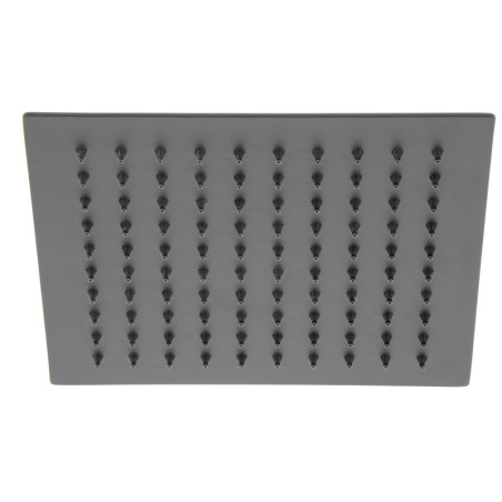 Pomme de douche slim métal noir carrée 200x200 mm