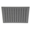 Pomme de douche slim métal noir carrée 200x200 mm