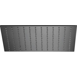 Pomme de douche métal noir carrée 250x250 mm