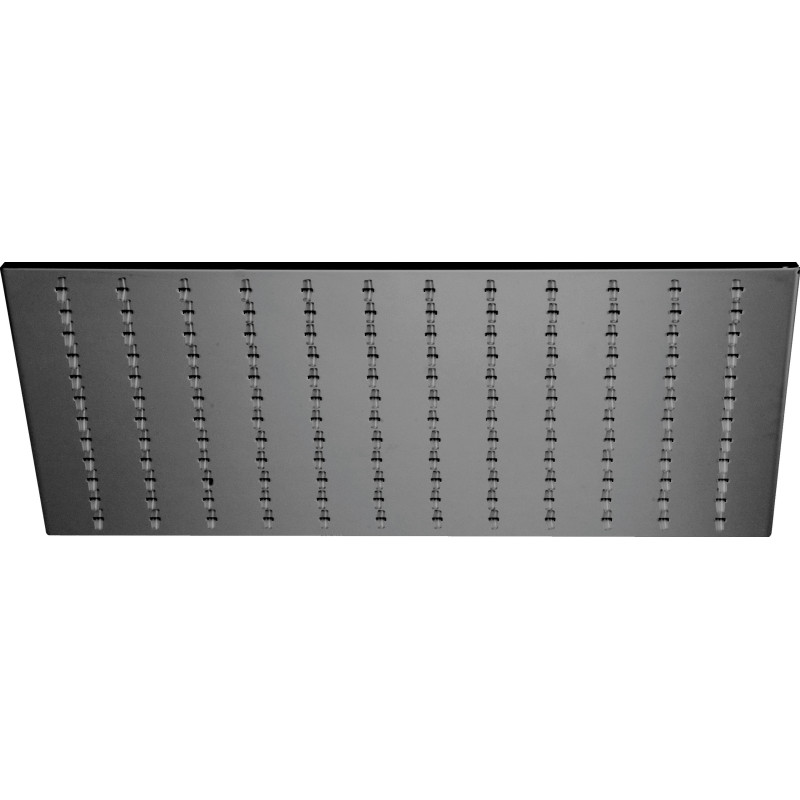 Pomme de douche métal noir carrée 250x250 mm