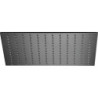 Pomme de douche métal noir carrée 250x250 mm
