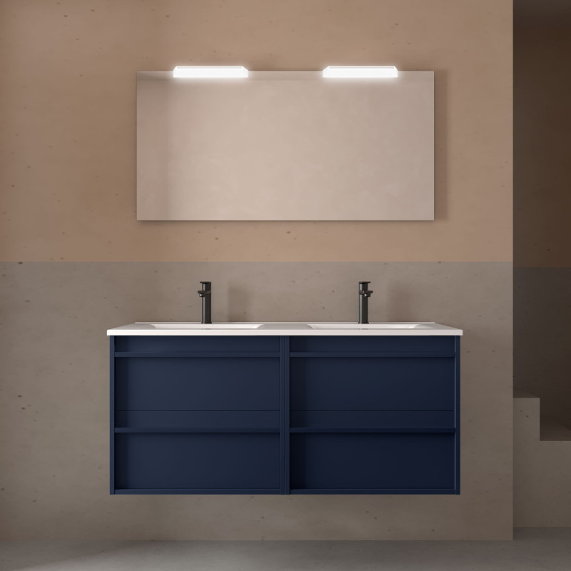 Bleu Satiné · Avec miroir