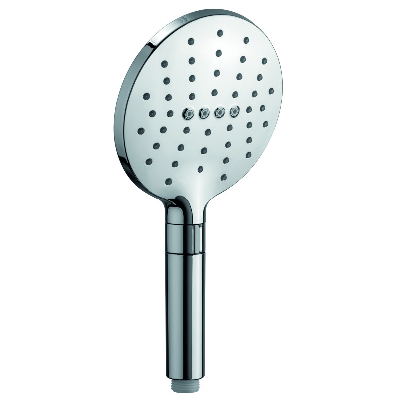 Douchette chromée 3 jets en ABS - 140 mm - sélection par bouton - AGHE