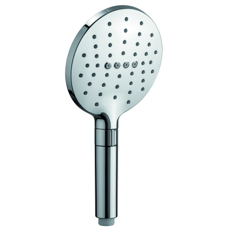 Douchette chromée 3 jets en ABS - 140 mm - sélection par bouton - AGHE