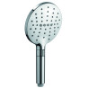 Douchette chromée 3 jets en ABS - 140 mm - sélection par bouton - AGHE