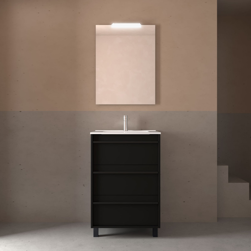 Noir Satiné · Sans miroir