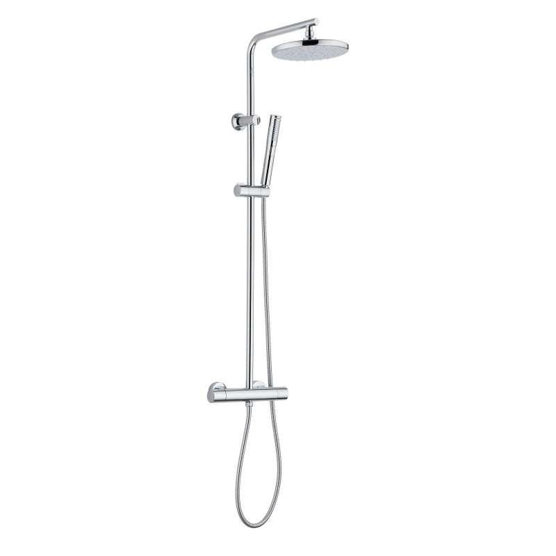 Colonne douche thermostatique, pomme de douche 200mm ABS, douchette 3 jets - MIZU