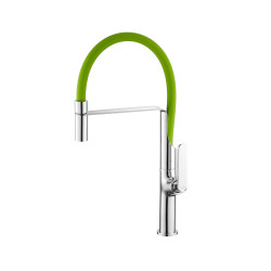 Mitigeur avec bec flexible pour évier, TUBIG chromé - vert