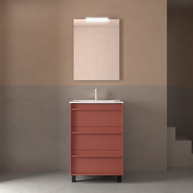 Rouge Satiné · Avec miroir