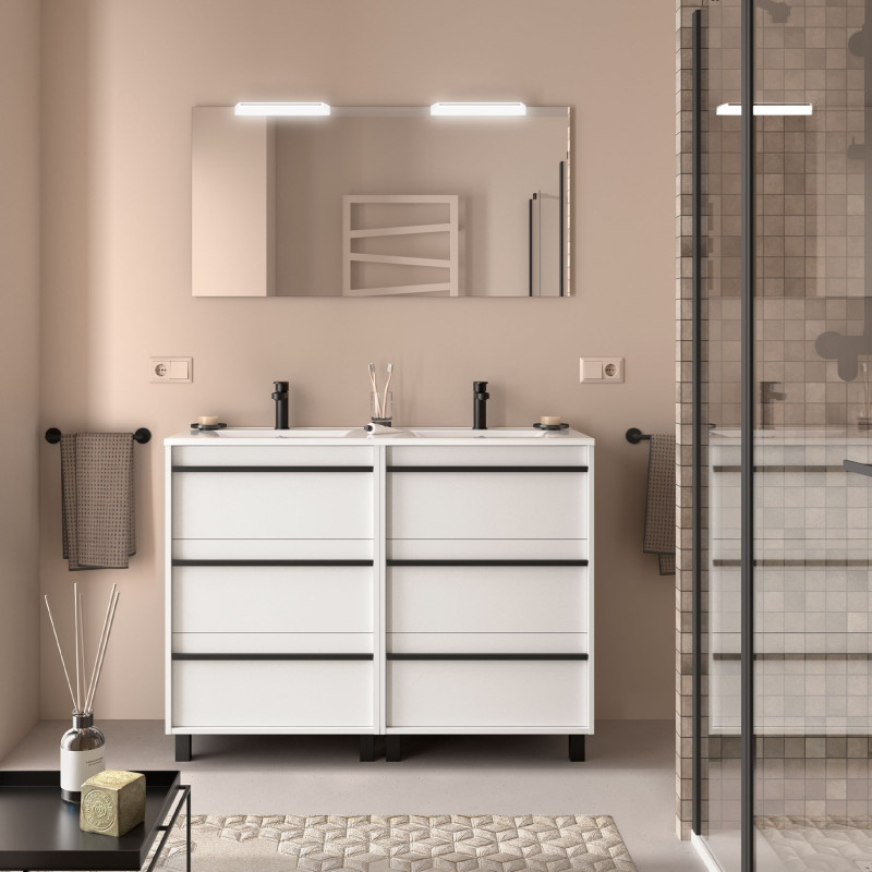 Blanc Satiné · Avec miroir