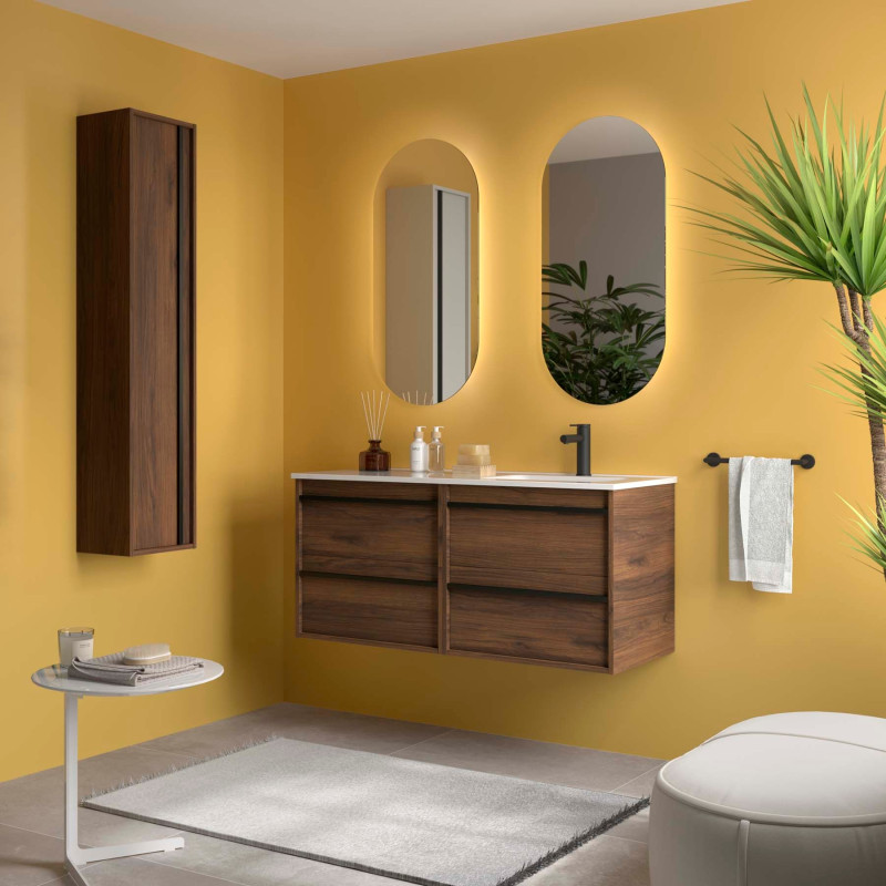 Noyer Maya · Vasque à Droite · Sans miroir
