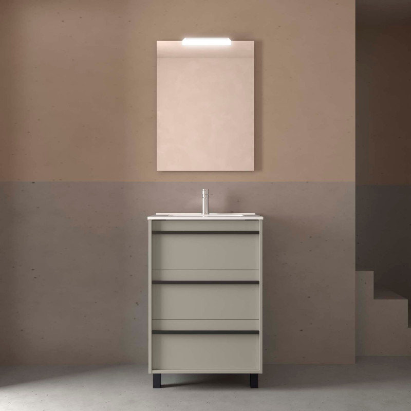 Gris Satiné · Sans miroir