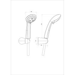 Duplex de douche eco 3 flexible 1,75m starflex