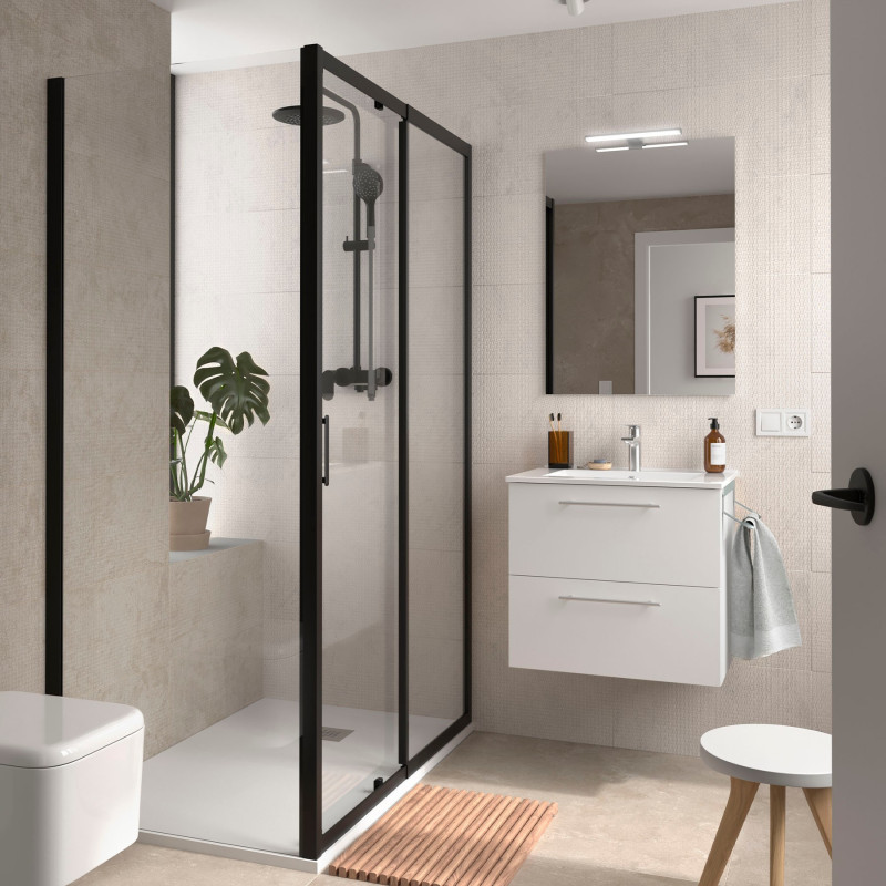 Blanc Satiné · Avec miroir