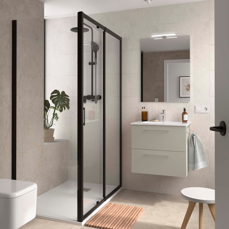 Gris Satiné · Avec miroir