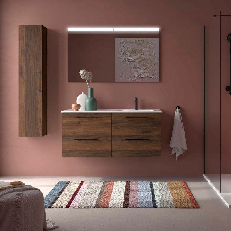 Noyer Maya · Vasque à Droite · Sans miroir