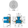 Mitigeur douche thermostatique encastré rond