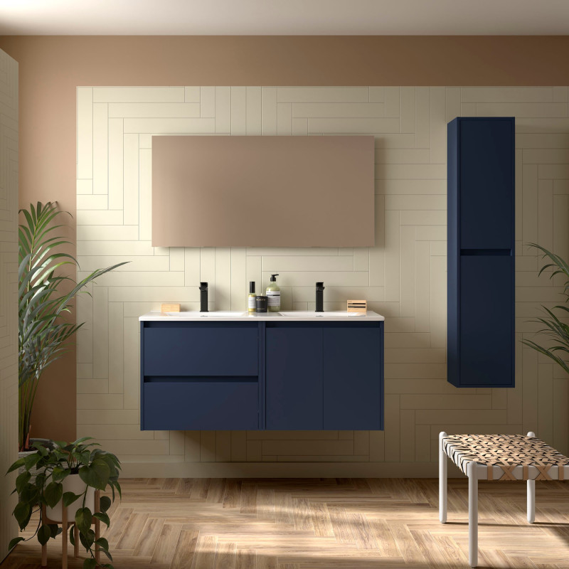 Bleu Satiné · Avec miroir