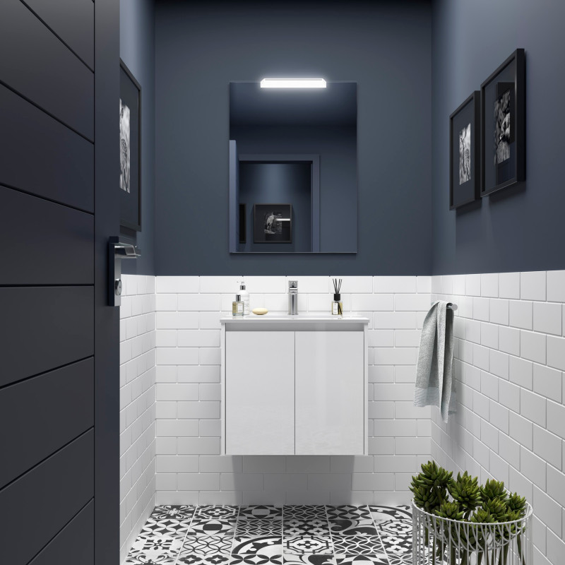 Blanc Brillant · Avec miroir