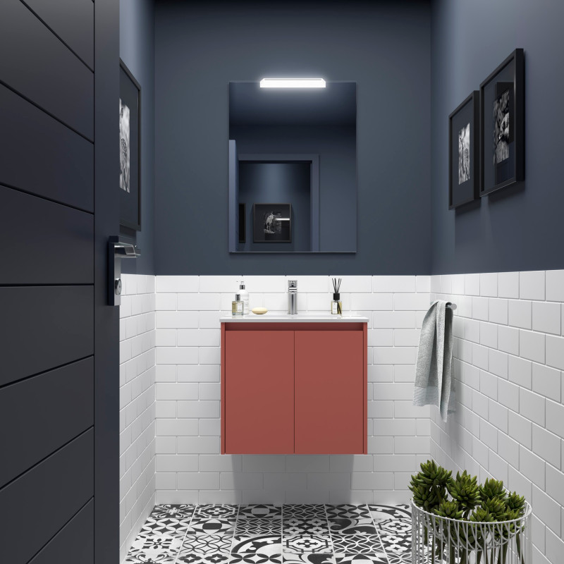 Rouge Satiné · Avec miroir