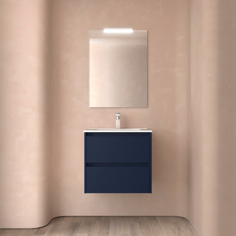 Bleu Satiné · Avec miroir