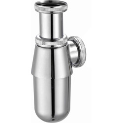 Siphon lavabo grande tasse chromé