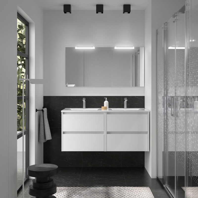 Blanc Satiné · Avec miroir