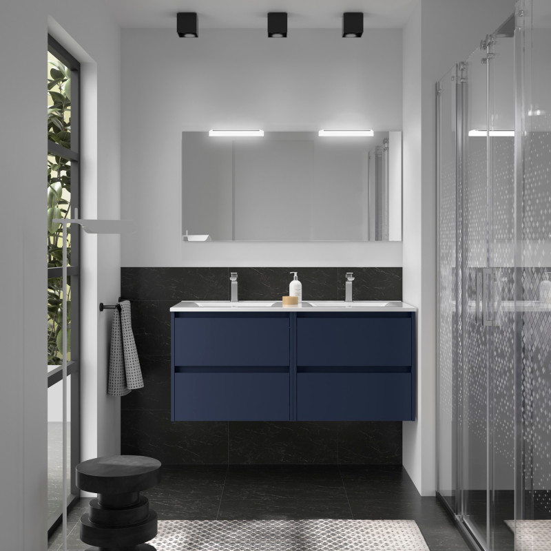 Bleu Satiné · Avec miroir