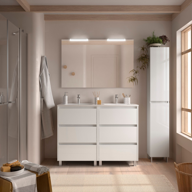 Blanc Brillant · Avec miroir