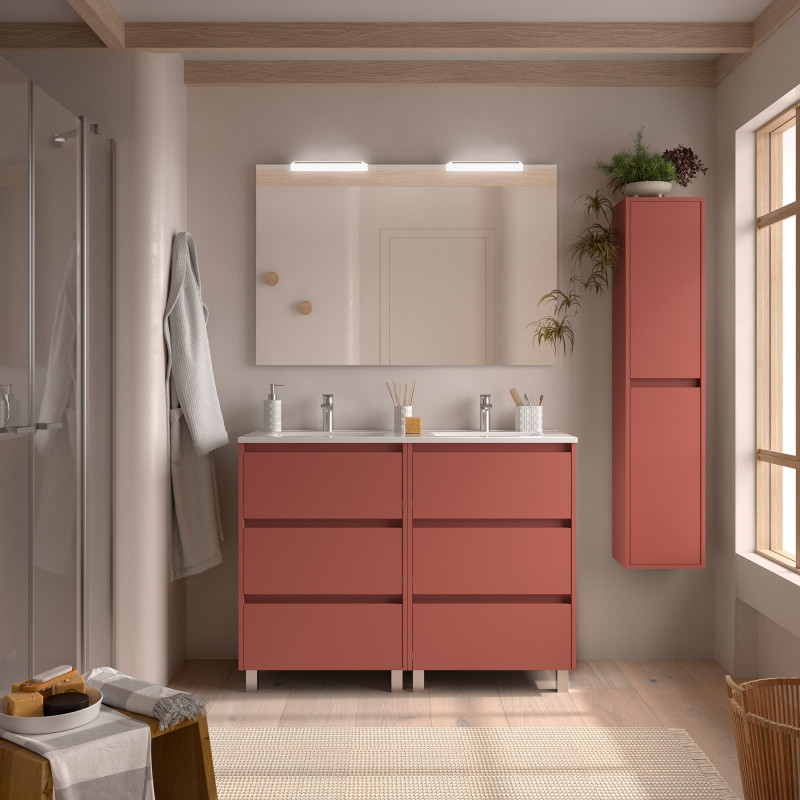 Rouge Satiné · Avec miroir