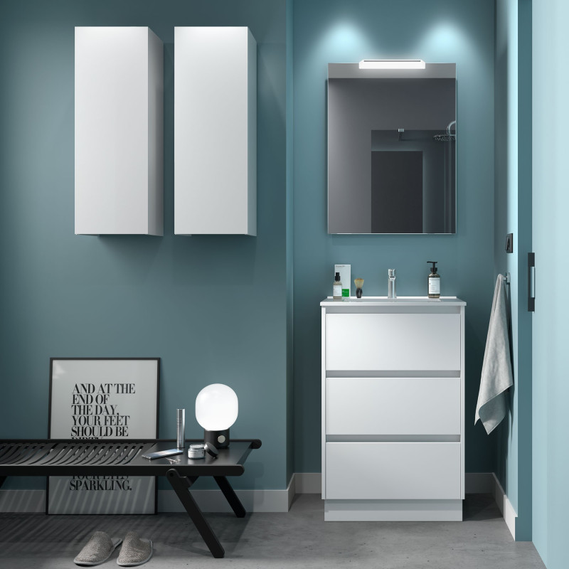 Blanc Satiné · Sans miroir