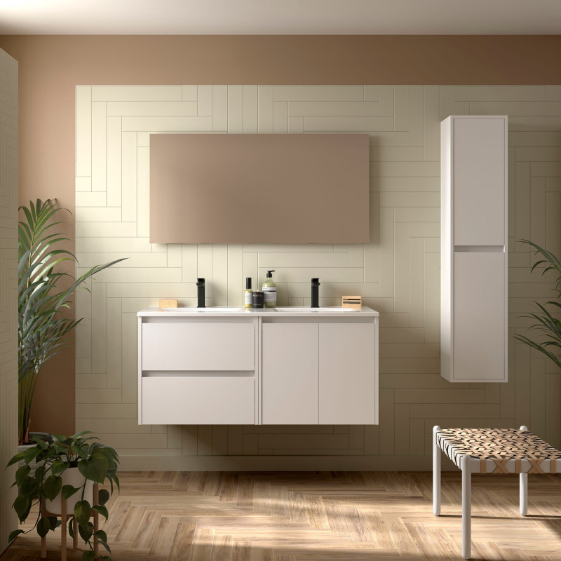 Blanc Satiné · Sans miroir